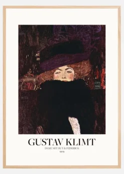 Dame Mit Hut Und Federboa (1909) Plakat (21x29.7 cm (A4))