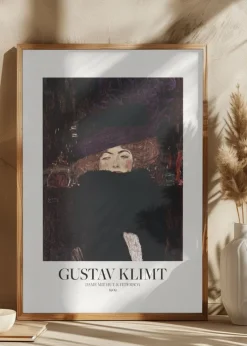 Dame Mit Hut Und Federboa (1909) Plakat (21x29.7 cm (A4))