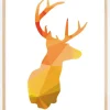 Deer - efterårsfarver Plakat (21x29.7 cm (A4))