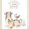 Deer with flowers Plakat (21x29.7 cm (A4))