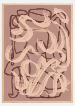 Dry brush abstract in nude Plakat (21x29.7 cm (A4))