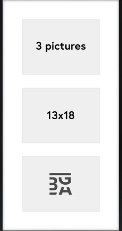 Edsbyn Collageramme IX Sort - 3 Billeder (13x18 cm)