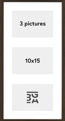 Edsbyn Collageramme XIII Valnød - 3 Billeder (10x15 cm)