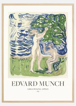Edvard Munch - Girls Picking Apples Plakat (21x29.7 cm (A4))
