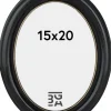 Eiri Mozart Oval Fotoramme Sort 15x20 cm