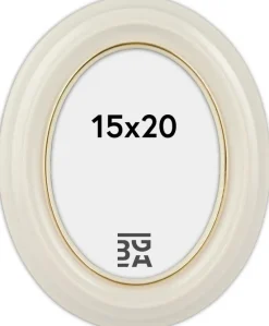 Eiri Mozart Oval Fotoramme Hvid 15x20 cm