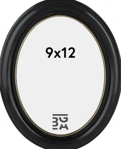 Eiri Mozart Oval Fotoramme Sort 9x12 cm