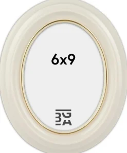 Eiri Mozart Oval Fotoramme Hvid 6x9 cm