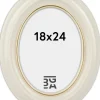 Eiri Mozart Oval Fotoramme Hvid 18x24 cm