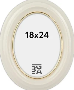 Eiri Mozart Oval Fotoramme Hvid 18x24 cm