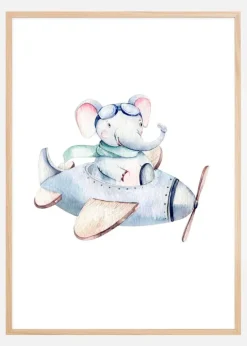 Elephant flies Plakat (21x29.7 cm (A4))