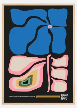 English Gardens Rainbow Grey Plakat (21x29.7 cm (A4))