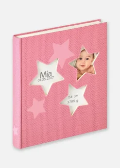 Estrella Babyalbum Rosa - 28x30,5 cm (50 Hvide sider / 25 blade)