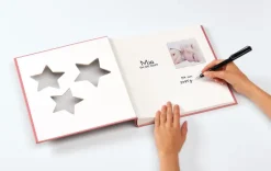 Estrella Babyalbum Rosa - 28x30,5 cm (50 Hvide sider / 25 blade)