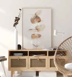 Eucalyptus Creative Gold III Plakat (21x29.7 cm (A4))