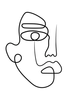 Face Line I Plakat (21x29.7 cm (A4))