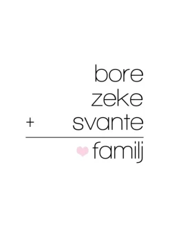 Familieregnestykke Hvid - 3 Navn (21x29,7 cm (A4))