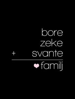 Familieregnestykke Sort - 3 Navn (21x29,7 cm (A4))