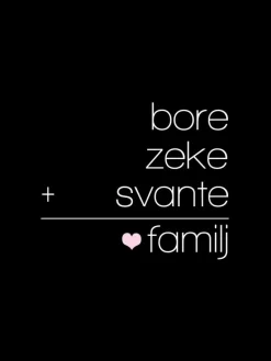 Familieregnestykke Sort - 3 Navn (21x29,7 cm (A4))