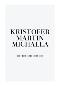 Familietavle - 3 Navn & Fødselsår - Grå (21x29,7 cm (A4))