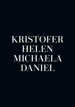 Familietavle 4 Navn - Sort (21x29,7 cm (A4))