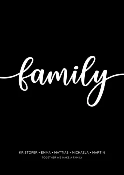 Family - Black (21x29,7 cm (A4))