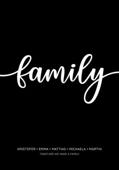 Family - Black (21x29,7 cm (A4))