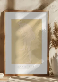 Figure Bending Forward With Right Knee Raised Plakat (21x29.7 cm (A4))