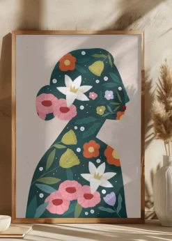 Filled With Flowers Plakat (21x29.7 cm (A4))