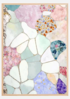 Floral Mosaic Plakat (21x29.7 cm (A4))