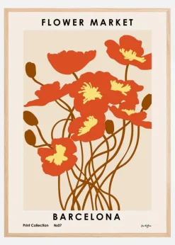 Flower Market. Barcelona Plakat (21x29.7 cm (A4))