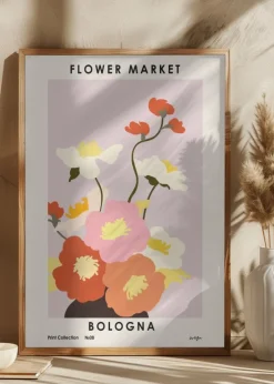 Flower Market. Bologna Plakat (21x29.7 cm (A4))