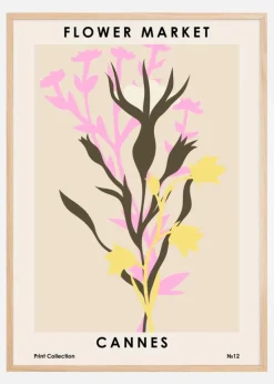 Flower Market Cannes Plakat (21x29.7 cm (A4))