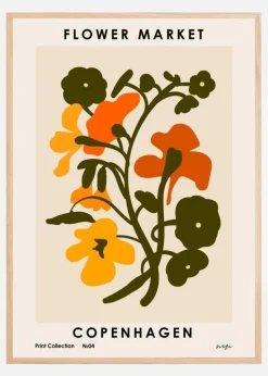 Flower Market. Copenhagen Plakat (21x29.7 cm (A4))