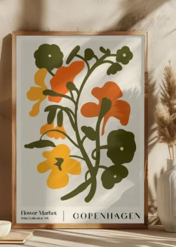 Flower Market. Copenhagen Plakat (21x29.7 cm (A4))