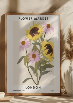 Flower Market. London Plakat (21x29.7 cm (A4))