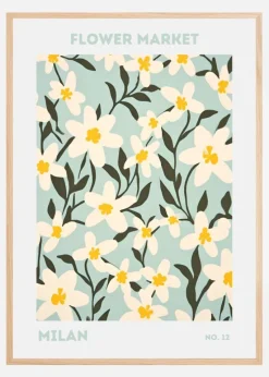 Flower Market Milan Plakat (21x29.7 cm (A4))