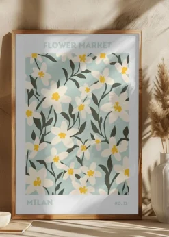 Flower Market Milan Plakat (21x29.7 cm (A4))