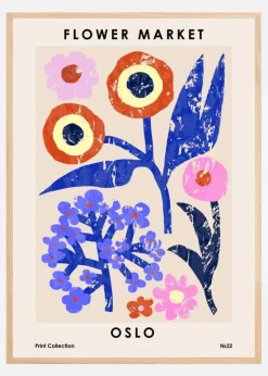 Flower Market. Oslo Plakat (21x29.7 cm (A4))