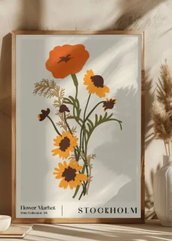 Flower Market. Stockholm Plakat (21x29.7 cm (A4))