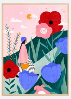 Flower Walk Plakat (21x29.7 cm (A4))