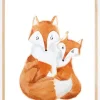 Fox Family Plakat (21x29.7 cm (A4))