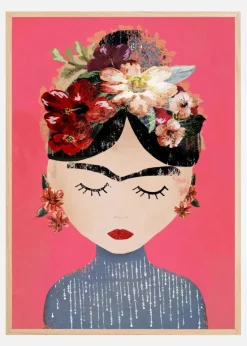 Frida (Pink Version) Plakat (21x29.7 cm (A4))