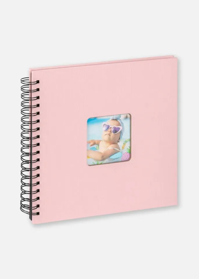 Fun Babyalbum Rosa - 26x25 cm (40 Sorte Sider/20 blade)