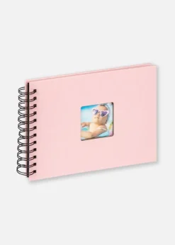 Fun Babyalbum Rosa - 23x17 cm (40 Sorte Sider/20 blade)