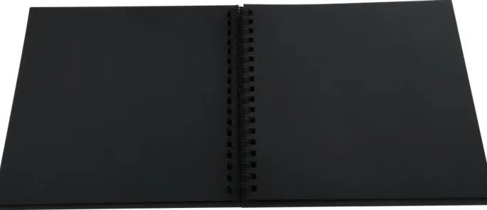 Fun Blå - 26x25 cm (40 Sorte sider)