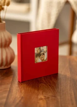 Fun Rød - 18x18 cm (30 Sorte sider)