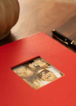 Fun Rød - 18x18 cm (30 Sorte sider)