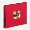 Fun Spiralalbum Rød - 30x30 cm (50 Sorte sider / 25 blade)