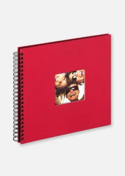 Fun Spiralalbum Rød - 30x30 cm (50 Sorte sider / 25 blade)